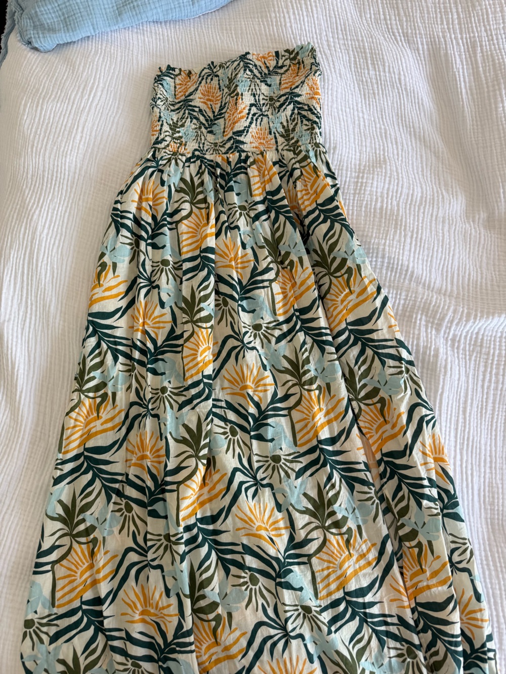 Tropical Print Maxi Dress